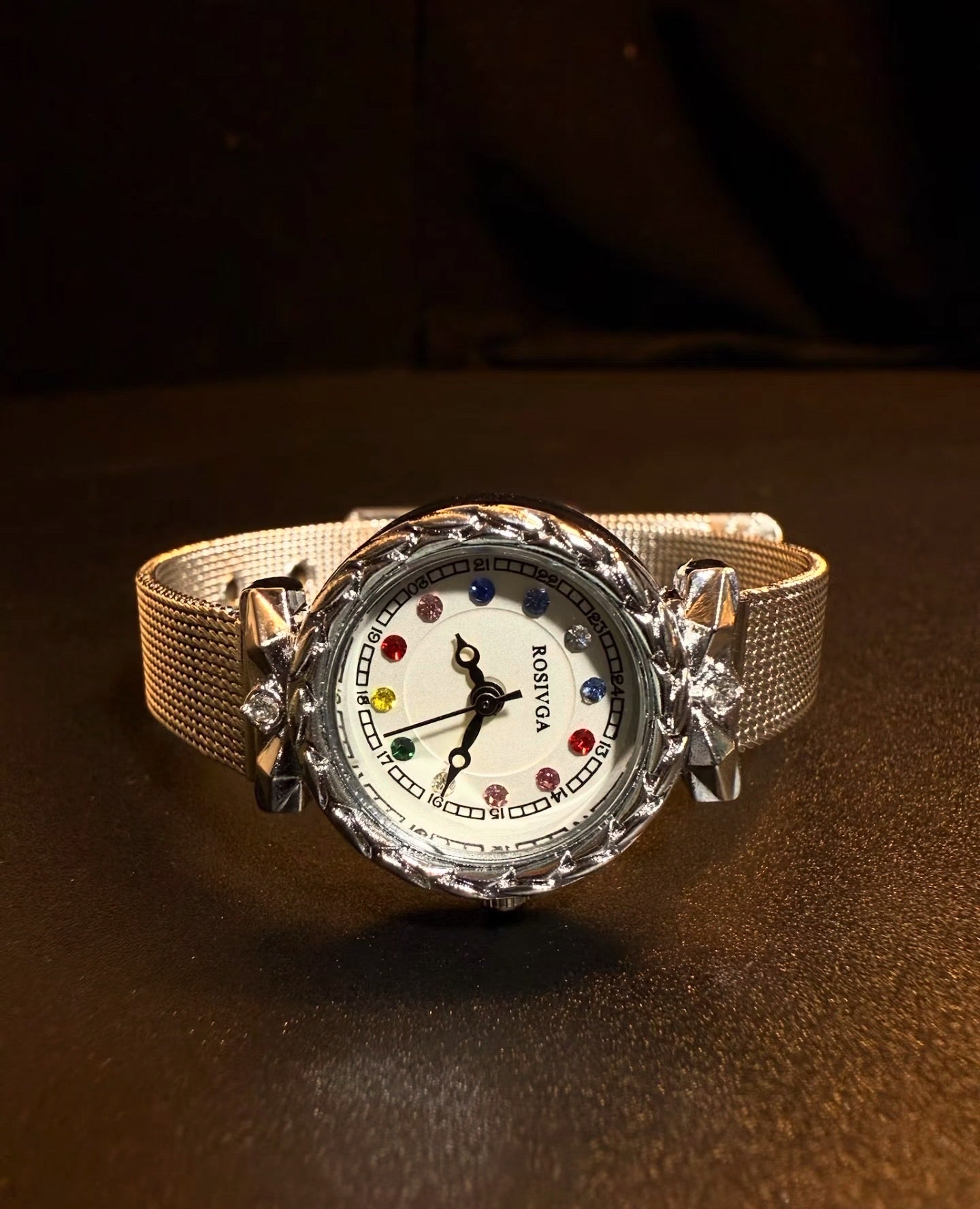 ヴィンテージ風 Chromatic Timepiece 腕時計/シルバー系ベルトモデル