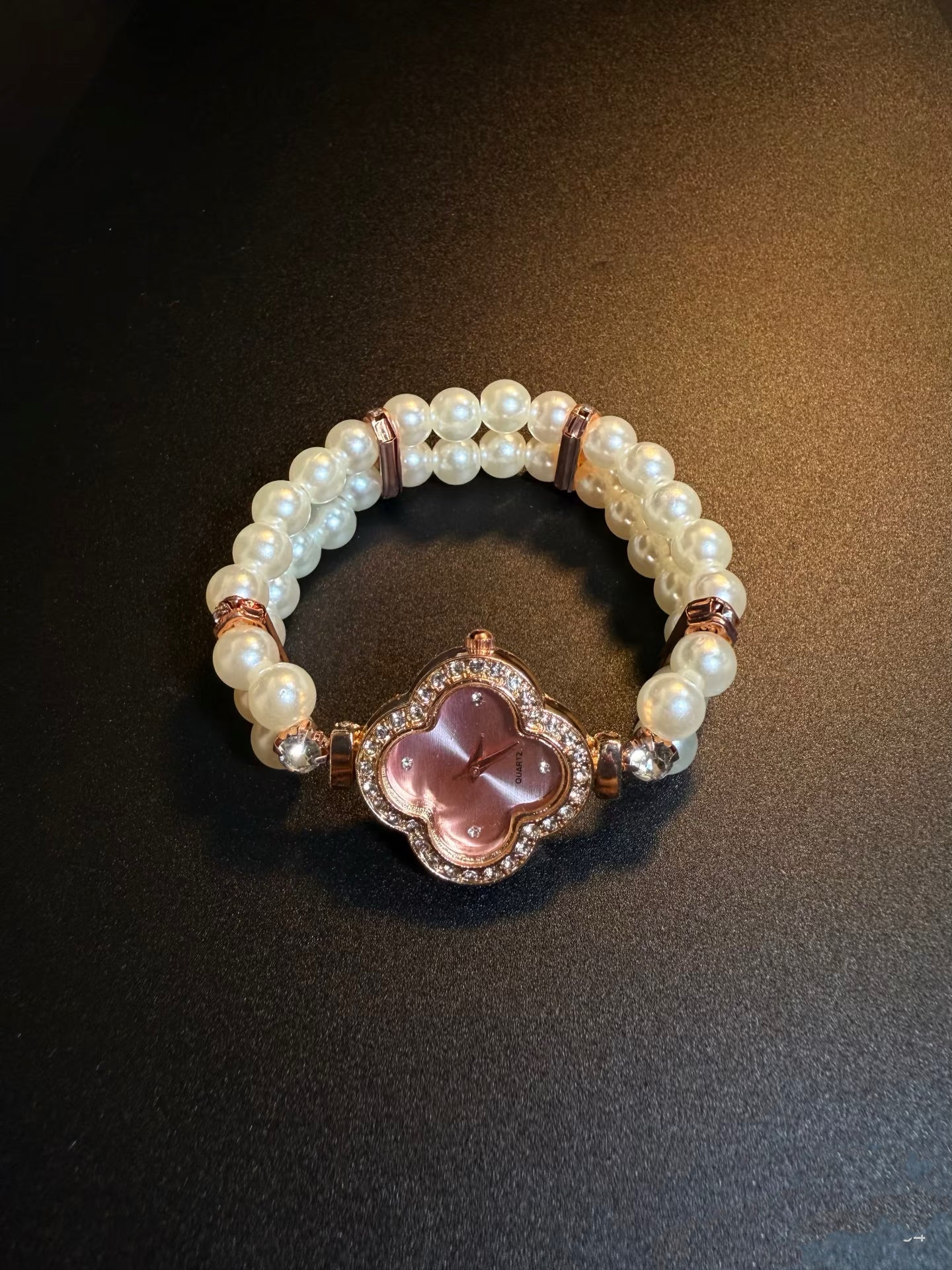 ヴィンテージ古着スタイル【Shimmer Pearl】ブレスレットウォッチ
