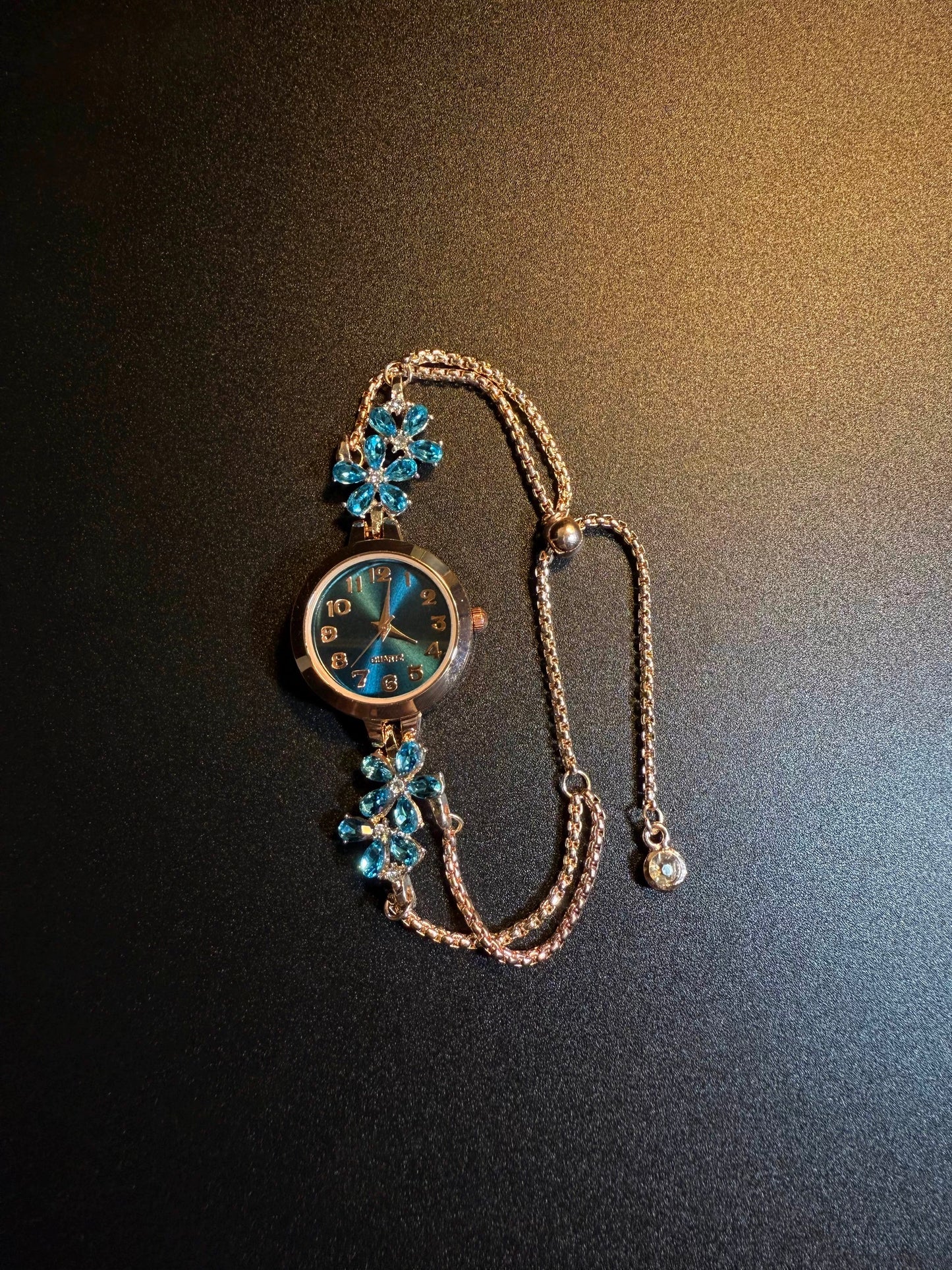 NewVintage ヴィンテージ ブルー・ブルーム・チャーム ブルーフラワー ブレスレット アクセサリー
