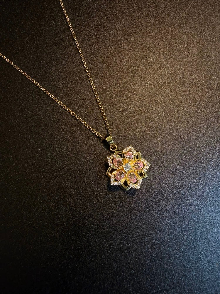 NewVintage ヴィンテージ Celestial Blossom 回転式ネックレス