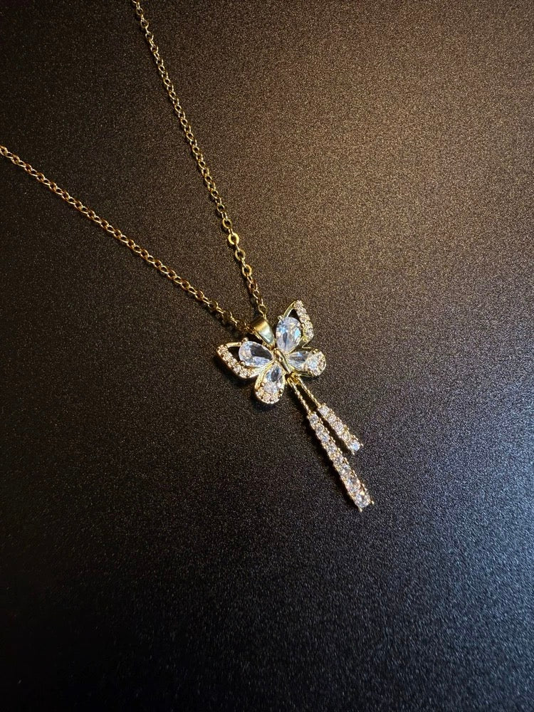 NewVintage ヴィンテージ オーレイト・バタフライ ネックレス