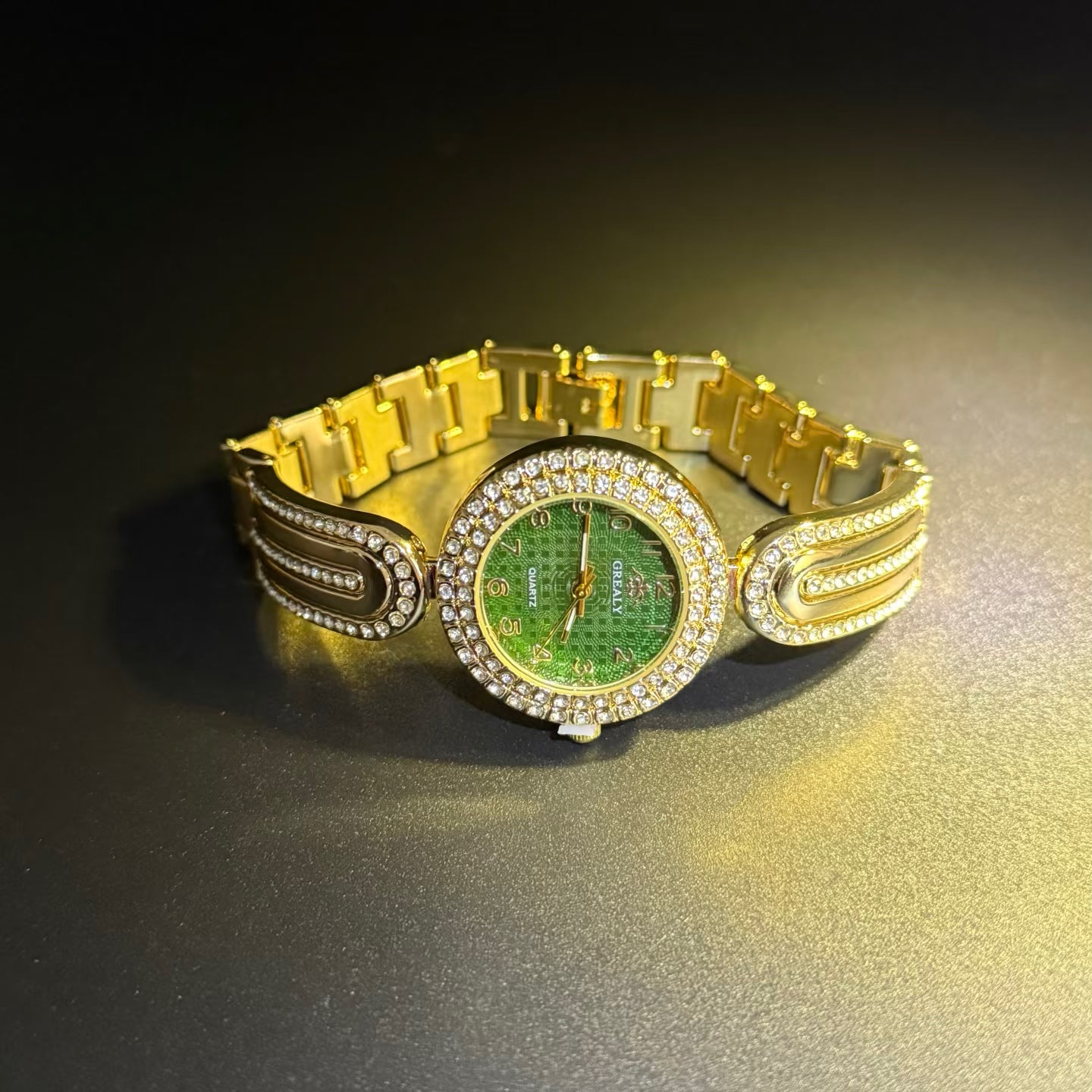 ヴィンテージ古着スタイル【Green｜金の枝が翠を巡る時】ウォッチ