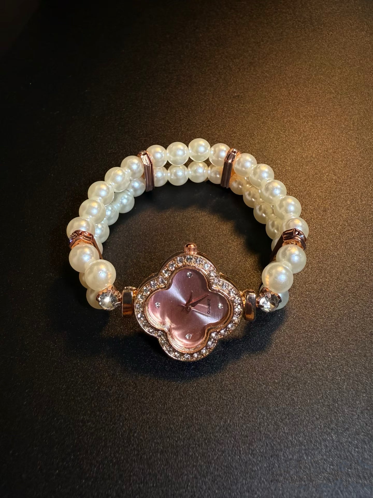 ヴィンテージ古着スタイル【Shimmer Pearl】ブレスレットウォッチ