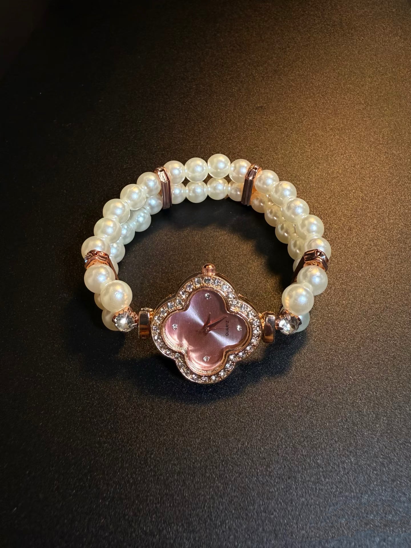 ヴィンテージ古着スタイル【Shimmer Pearl】ブレスレットウォッチ