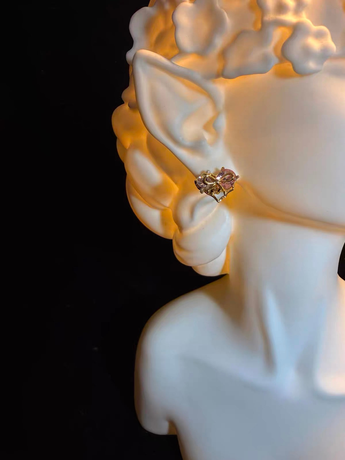 Vintage 古着風「Candy Bow」イヤーアクセサリー