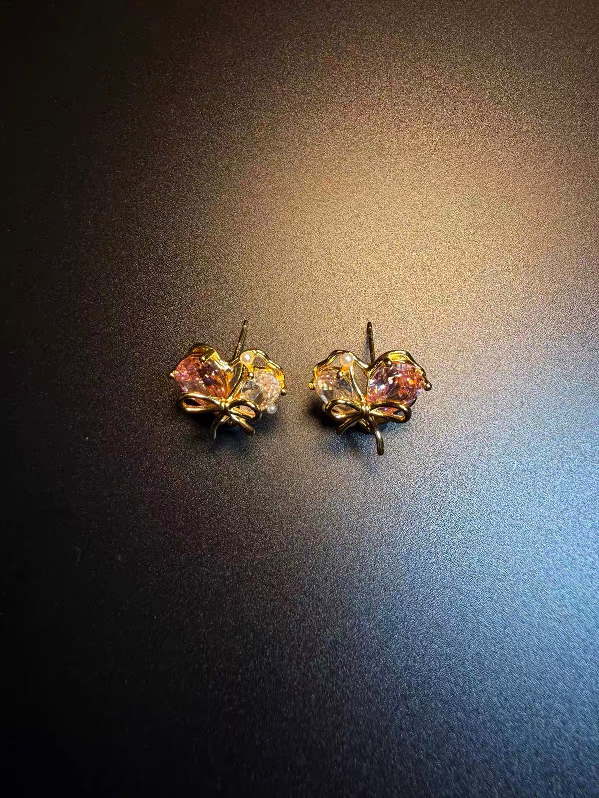 Vintage 古着風「Candy Bow」イヤーアクセサリー