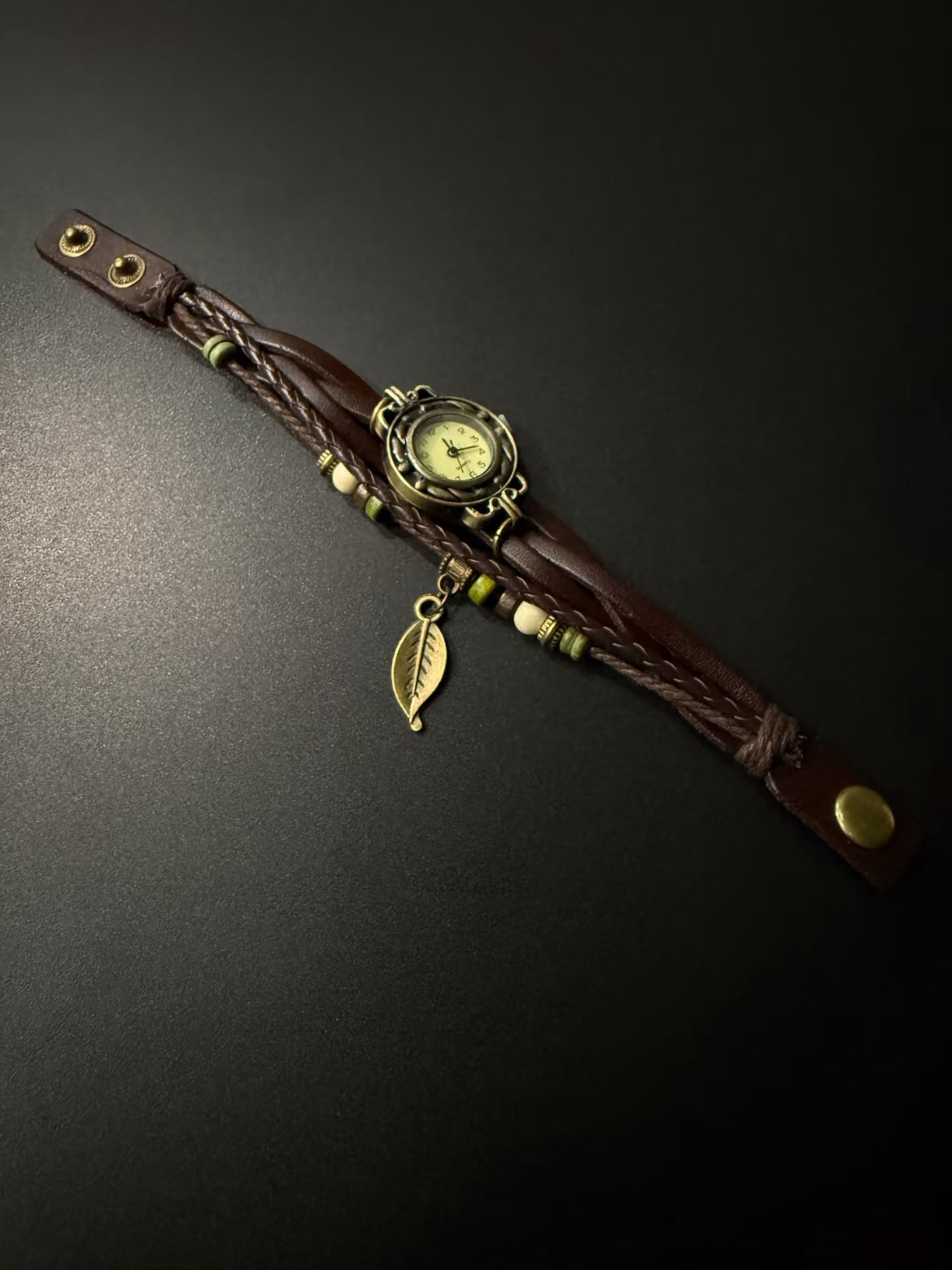 Vintage 古着風「Disc Bohemia」ブレスレットウォッチ