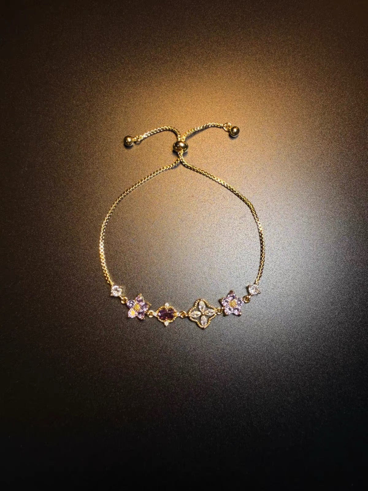 Vintage 古着「Lilac Clover」ヴィンテージブレスレット