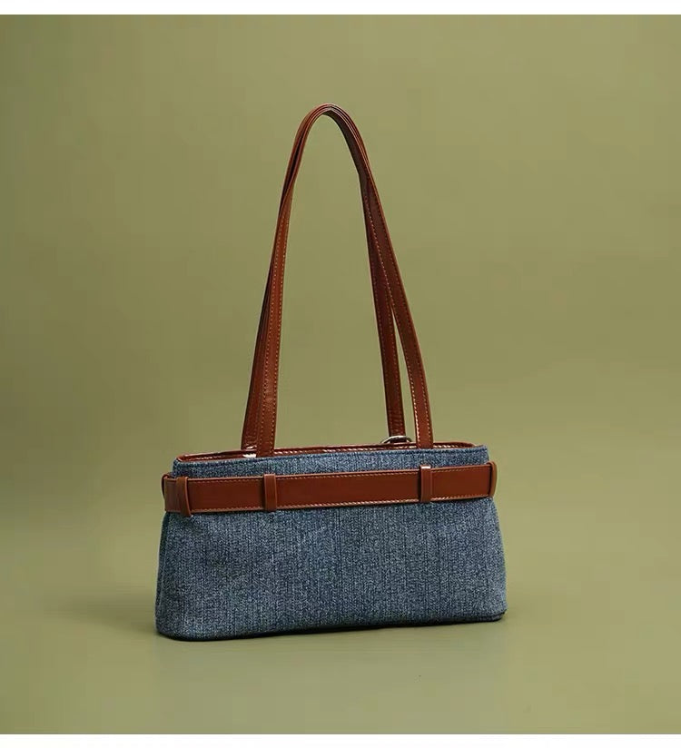 Vintage 古着「Retro Contrast」上質レトロ配色 ワンショルダーバッグ