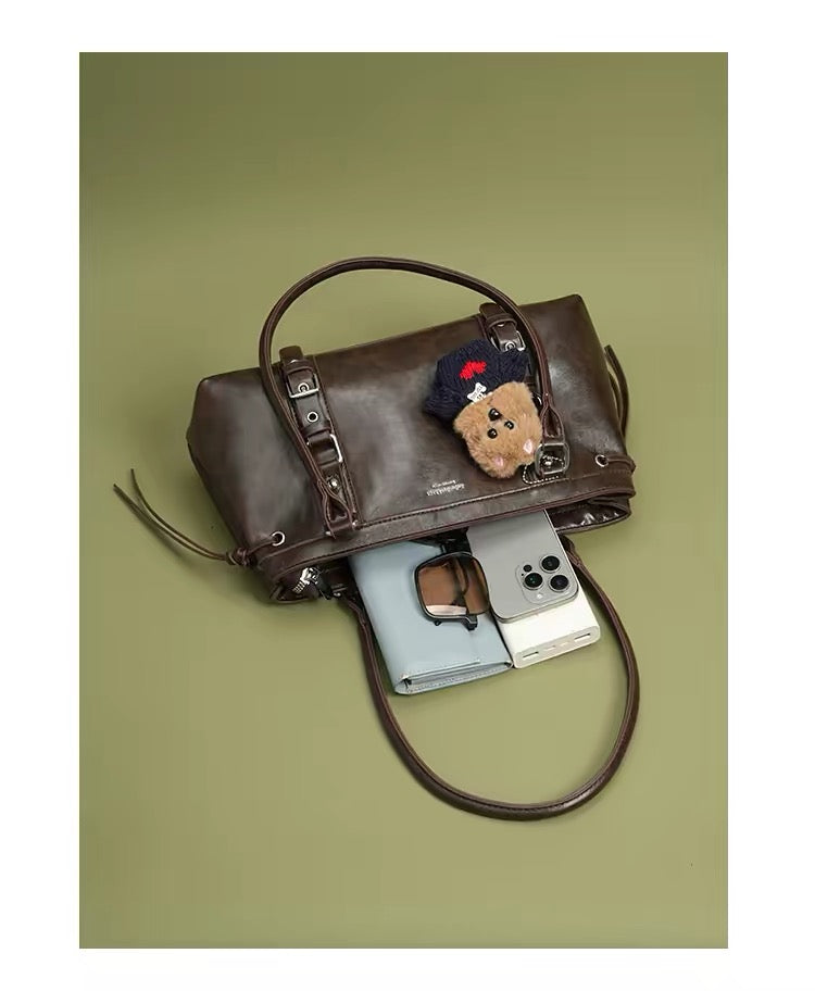 Vintage 古着 レトロ 大容量 こなれ感ワンショルダーバッグ