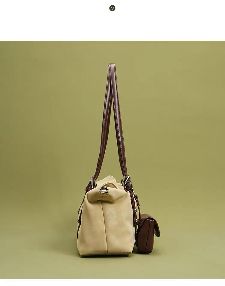 Vintage 古着 シンプルレトロ 大容量ワンショルダーバッグ