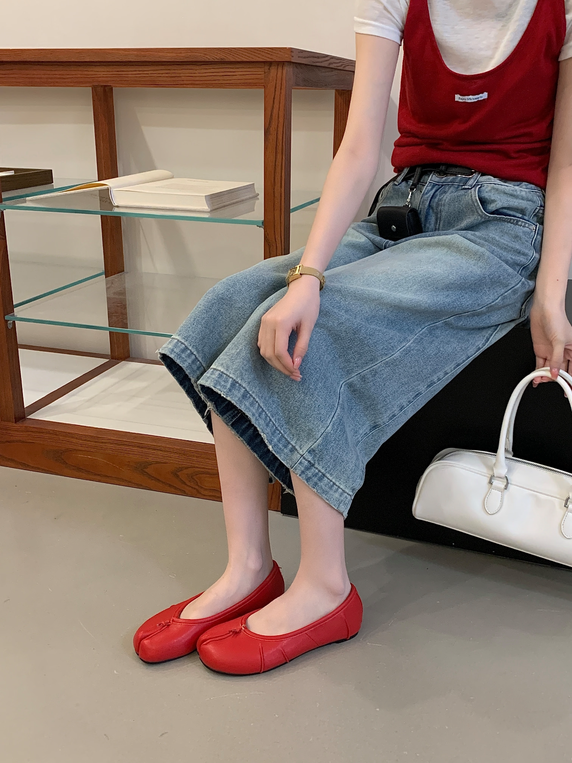 フレンチレトロ 足袋フラットシューズ