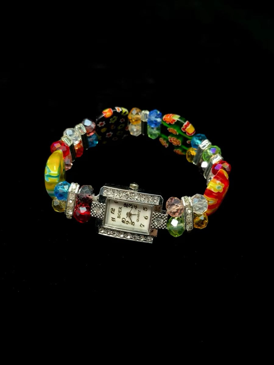 Vintage 古着 Glazed flower watch 腕時計